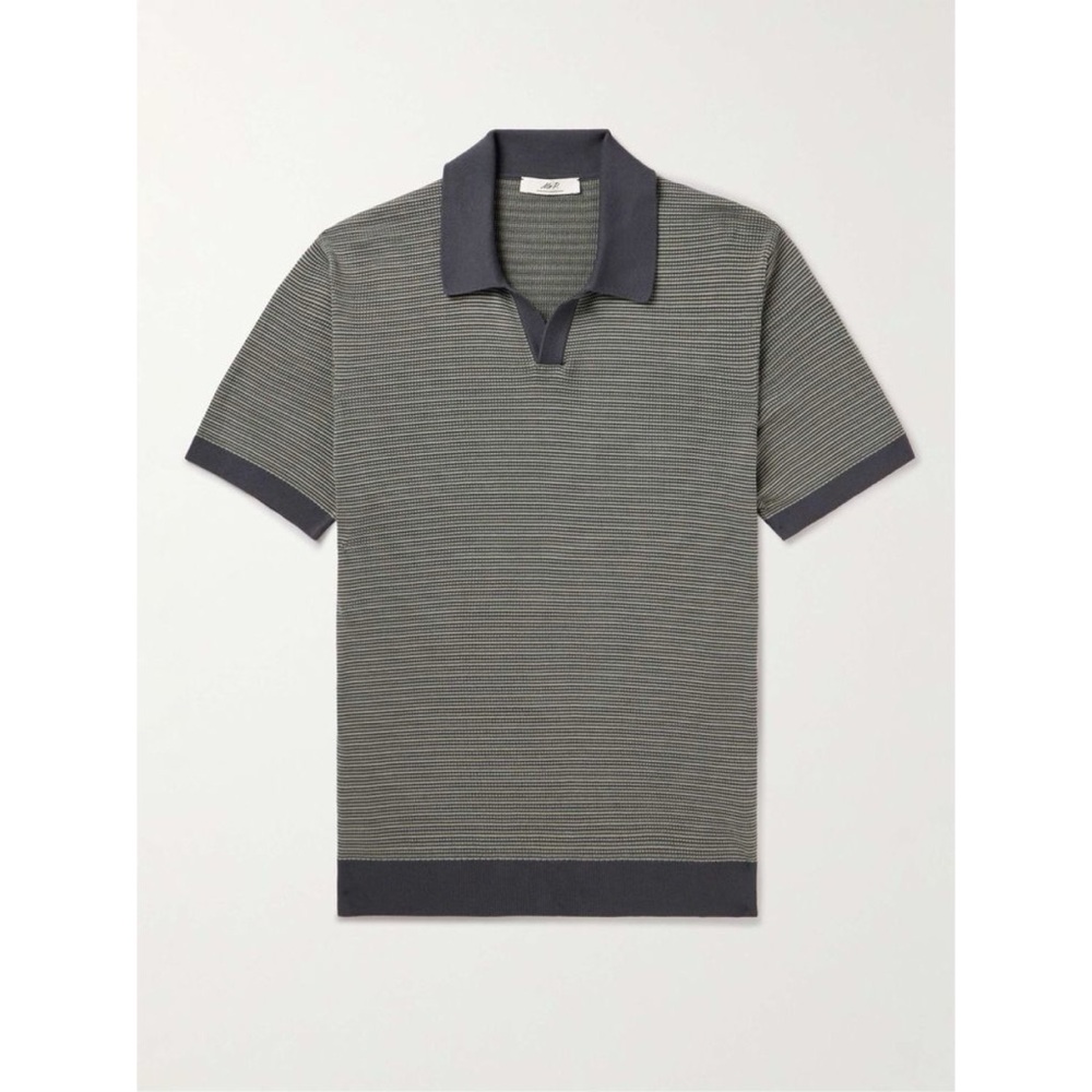 NWT MR.PORTER Cotton Striped Polo Shirt